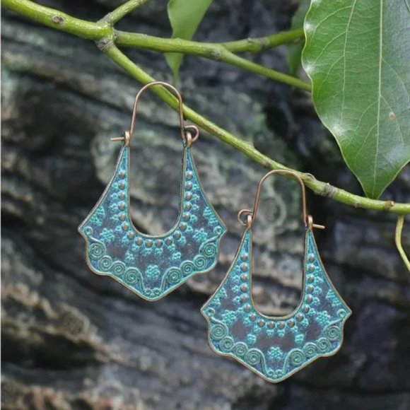 💚 2 For $20 💚 Vintage-Style Bohemian Patina Dangle Earrings - Picture 3 of 6